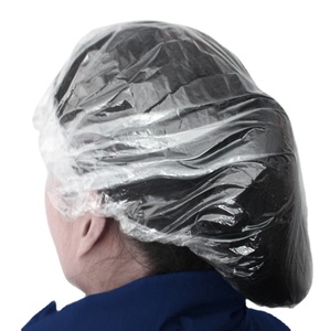 New PE material disposable shower Cap