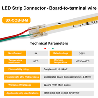 Connecteur de bande LED SXZM CCT à 3 broches sans soudure, connecteur rapide pour bande LED de 8 mm et 10 mm