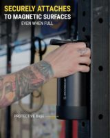 Bouteille d'eau en acier inoxydable MagicMount avec support de téléphone MagSafe, gourde isolée avec support magnétique pour téléphone pour la salle de sport