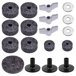 Accesorios para Batería, Juego de 18 Juntas de Fieltro Negro para Batería, Juego de 18 Piezas - Product Image 2