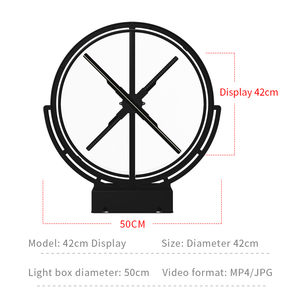 Ventilateur 3D extérieur étanche à la pluie avec lampes LED Ventilateur double face <span class=keywords><strong>Projecteur</strong></span> de publicité à lumière hologramme - Product Image 2