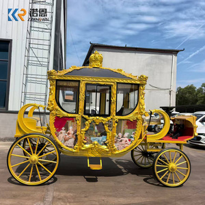 รถม้าคริสต์มาส LED รถม้าสำหรับงานแต่งงานสุดหรู รถม้าลากสำหรับตกแต่งภายนอก รถม้าซินเดอเรลล่ามีไฟ - Product Image 4