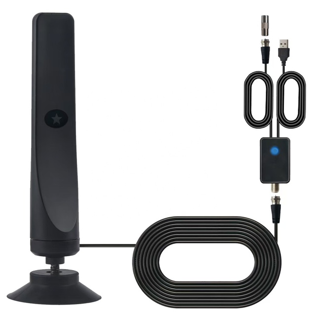 Exclusive Wireless Indoor Mini HD 4K 2200 Miles Range 360° Reception TV Antenna with Amplifier Signal Booster for Smart TV