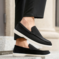 2025 Nouveau Style Chaussures de Marche pour Hommes en Daim Pointues, Mocassins Légers Antidérapants, Chaussures de Sport