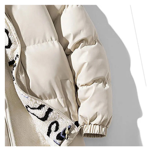 Chaqueta de Invierno Transpirable con Logotipo Personalizado para Hombre, Chaqueta Informal de Lona de Moda Cálida, Talla Grande, Cuello Alto, Cierre de Cremallera, Poliéster para Exteriores - Product Image 4