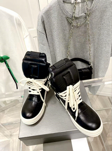 Chaussures de créateur RO Triangle à semelle épaisse pour couple, en cuir véritable, rehaussantes, décontractées, respirantes et imperméables - Product Image 3