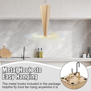 Hiệu Suất Cao Fly Repeller Người Hâm Mộ Tùy Biến Logo <span class=keywords><strong>Bug</strong></span> Fan Holographic Lưỡi Trong Nhà/Ngoài Trời Patio Nhà Shaoo Away Fly Fan - Product Image 4