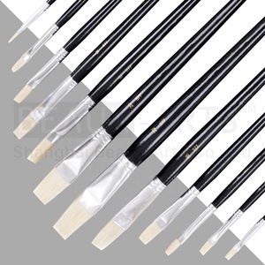 Manche en bois, brosse d'artiste, poils de porc, <span class=keywords><strong>peinture</strong></span> <span class=keywords><strong>à</strong></span> <span class=keywords><strong>l</strong></span>'<span class=keywords><strong>huile</strong></span>, pinceaux d'art acrylique, ensemble éducatif bon marché - Product Image 2