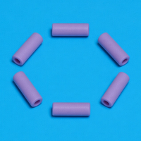 Tube en céramique d'alumine rose à faible perte, personnalisé, manchon en céramique creux pour l'isolation des emballages de semi-conducteurs RF et micro-ondes