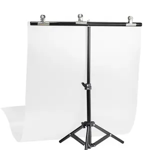 Support de fond pour photographie de toile de fond en PVC 70x68cm, cadre en T, 2 pièces avec pinces de 3.5 pouces et 2 pièces de supports