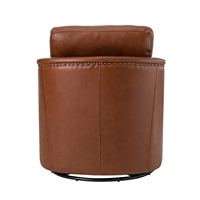 Fauteuil pivotant ergonomique en cuir véritable pour salon, chaise de loisirs moderne pour la maison, le bureau, l'appartement, l'hôtel