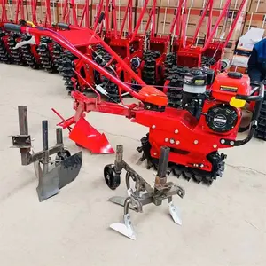 Tarım tarım makineleri benzinli dizel kültivatör kültivatör Mini yeke/Rotavator pulluk/güç yeke 5 bıçakları ile