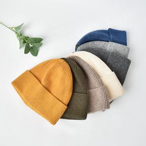 Usine En Gros Naturel Fourrure <span class=keywords><strong>Pompon</strong></span> <span class=keywords><strong>Bonnet</strong></span> Hiver Tricoté Chapeaux Femmes Chaud Rayure Laine <span class=keywords><strong>Bonnet</strong></span> Personnalisé Unisexe Large Manchette Crâne Chapeau - Product Image 4