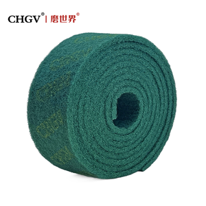 <strong>Non</strong> Woven Scouring Pad Roll Rust Removal 8698 Green <strong>Abrasive</strong> Scouring Pads Rolls - Product Image 3