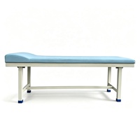 Table d'examen médical manuelle, lit d'hôpital, lit de soins à domicile avec revêtement antibactérien et haute capacité de charge pour usage hospitalier et domestique