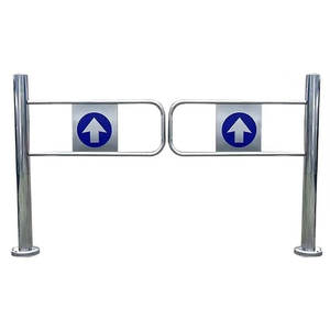 Tourniquet mécanique de porte d'oscillation d'acier inoxydable de la poussée 201 de main de direction simple d'entrée de supermarché - Product Image 1