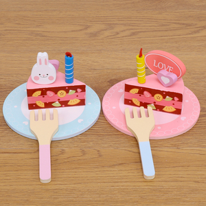 Jeu <span class=keywords><strong>de</strong></span> blocs en bois pour enfants : cuisine éducative, <span class=keywords><strong>gâteau</strong></span> d'anniversaire à découper avec bougies, aliments <span class=keywords><strong>de</strong></span> jeu d'imitation pour tout-petits - Product Image 5