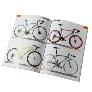 wholesale color design offset saddle stitch bind booklet book brochure custom catalogue catalog print service