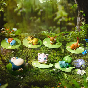 Ensemble d'ornements à thème naturel Pokémon authentiques, figurines Pikachu, figurines d'action de style anime de haute qualité, cadeaux mignons pour les fans - Product Image 6