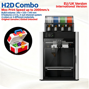 เครื่องพิมพ์สามมิติ Bamboo H2D Combo ราคาประหยัด หลายสี ขนาดใหญ่ รองรับมาตรฐาน EU UK ปลดล็อคสากล รุ่นโปร DIY สมาร์ทโฟน WiFi - Product Image 1