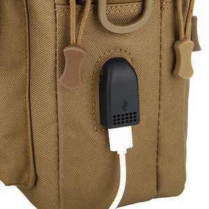 Tactical Crossbody Bag Nylon Zipper Closure Waterproof With Usb Men's Chest Bag Shoulder Bag 20-35L - Product Image 3