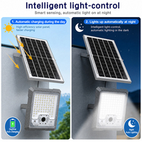 Lampu LED Tenaga Surya Luar Ruangan Terbaru, Bodi Aluminium, IP65, Remote Control, CRI Tinggi 80, 6500K Cahaya Siang, Garansi 2 Tahun
