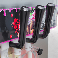 Nouvelle machine à glaces et sorbets à 3 trous avec système arc-en-ciel, haute productivité, pour la vente automatique
