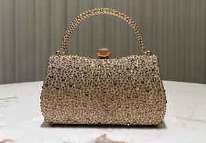 Bolso <span class=keywords><strong>de</strong></span> <span class=keywords><strong>Noche</strong></span> Elegante con Cristales y Diamantes Brillantes, Precioso Bolso <span class=keywords><strong>de</strong></span> Mano para Mujer, Ideal para Cenas o Bodas - Product Image 4