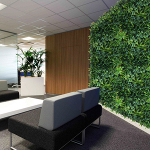 Alta calidad 100cm x 100cm de césped artificial pared con flores y hojas de color verde de hierba pared artificial - Product Image 4