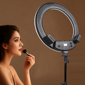 FOSOTO Nouveau Grand Anneau Lumineux LED de 19 Pouces avec Batterie 3200-5600K Éclairage Photographique Lampe sur Pied avec Trépied et Pince pour Téléphone - Product Image 2