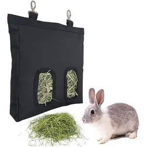 Rabbit Hay Feeder Bag Guinea Pig Hay Feed Storage Hanging Feeding Hay for Small Animals 600D Oxford Cloth Drop shipping Supply