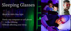 Màu xanh lá cây ánh sáng và ánh sáng màu xanh Chặn kính hổ phách ống kính chống mệt mỏi giúp ngủ màu đỏ màu xanh KhốI Kính CR39 ống kính và TR 90 khung hình - Product Image 4