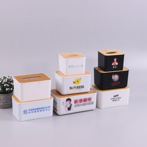 Customizable Square Desktop Storage Plastic Tissue <b>Box</b> with Printable Logo for Advertising in Living & Dining Rooms - Product Image 5
