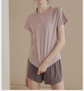 2024เสื้อครอปของผู้หญิงเสื้อยืดแขนสั้นระบายอากาศได้ดีแห้งเร็วเสื้อฟิตเนสโยคะฟิตเนสแขนสั้นสำหรับใส่วิ่งในฤดูร้อน - Product Image 6