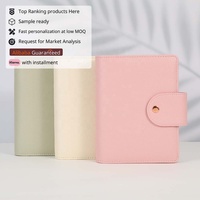 Femmes 9 couleurs en relief doux galet Grain cuir or Rose A6 planificateur financier argent portefeuille Budget liant bureau feuilles mobiles