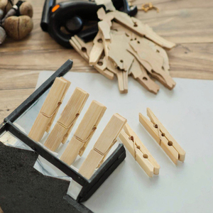 Pinces à linge en bois naturel multifonctionnelles modernes, plusieurs tailles, efficaces et écologiques pour les vêtements - Product Image 4