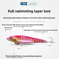 Leurre Artificiel VIB en Cuivre Plombé 7g/12g/17g, Type Dragon-Tooth, pour Pêche au Bar, Lancer Longue Distance, Adapté à Tous les Niveaux de Nage en Eau Douce/Sale