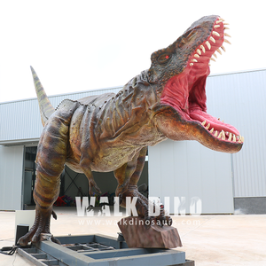 Estatua de dinosaurio móvil sincronizada con jardín de gran tamaño de 6,4 metros de altura, animatronic mecánico de voz rugiente para Sa - Product Image 4