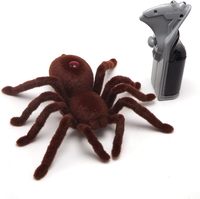 Simulations-RC-Spinnen-Spielzeug mit Infrarot-Fernbedienung, elektrisch kriechendes Scherz-Tier, realistisches weiches Plüschgeschenk für Kinder, Jungen und Mädchen