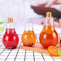 Bocaux d'ampoule avec logo personnalisé Bocaux à bonbons en plastique transparent Vase à ampoule Ornements de Noël Conteneurs de stockage d'ampoule avec couvercles