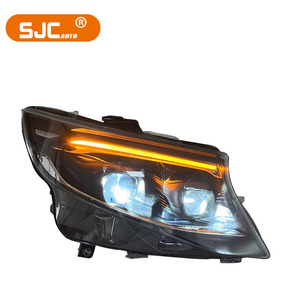 SJC Auto faros de coche para Mercedes Benz <span class=keywords><strong>VITO</strong></span> 2016-2020 actualización a 24 Estilo LED faro Luz de circulación diurna lente lámpara delantera - Product Image 5