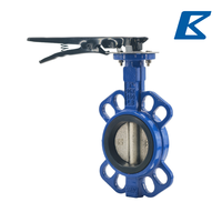 Válvula de Mariposa de Hierro Dúctil con Palanca, Asiento Blando de EPDM, PN16/CLASE 150LB/5K/10K para Tratamiento de Agua, HVAC y Plomería