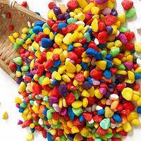 Pierres décoratives colorées non concentrées en forme de petits morceaux de minerai pour aquarium et décoration de fond de pot pour enfants CN