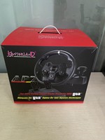 Volant de Jeu 2025 pour XBOX, Indicateur LED, 7 Niveaux, Noir Filaire, Diamètre 11 Pouces (27,94 Cm), Lot de 10 Pièces