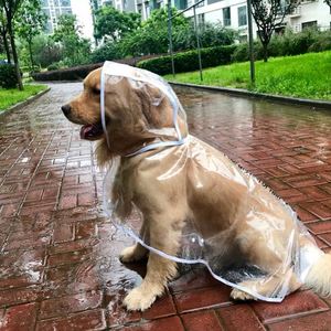 Transparent <b>Dog</b> Raincoat For Large Breeds <b>Waterproof</b> With Hood And Leg Covers Pet Clothes - Product Image 3
