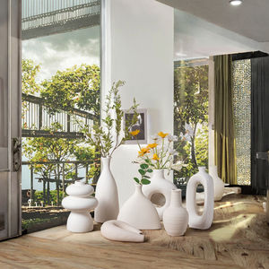 HigSilent Wind Ornament Modern Simple Artistic Tabletop Birthday Matt Glaze Handmade Eco-Friendly Lightweight <b>Ceramic</b> Flower - Product Image 3