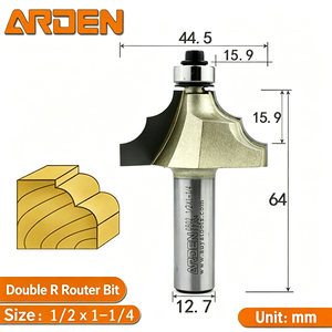 Taiwan Yaden Woodworking Router Bit Double R <b>Edge</b> Forming 0802 Table <b>Edge</b> Trimming Decorative Milling <b>Cutter</b> 1/2 Shank Carbide - Product Image 5
