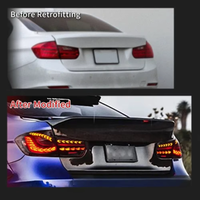HETOP F30 F80 Rückleuchten 2013-2019 Heckleuchte 3er Serie Auto LED-Rücklicht Plug-and-Play DRL Signal Doppelte Drachenschuppen für BMW