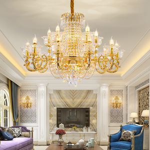 European Style Crystal Chandelier Multi Head Led <b>Light</b> For Living Room Bedroom Dining Room Villa Interior Lighting - Product Image 1