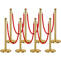 Poteaux de Guidage Premium avec Cordons Velours, Poteaux Tapis Rouge pour la Gestion des Foules et Événements